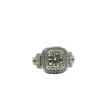 VVS Moissanite Halo Solitaire Ring – Silver 925 (Flexible)