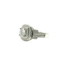 VVS Moissanite Halo Solitaire Ring – Silver 925 (Flexible)