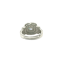 VVS Moissanite Halo Solitaire Ring – Silver 925 (Flexible)