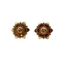 Floral Mandala Earrings 22K Gold