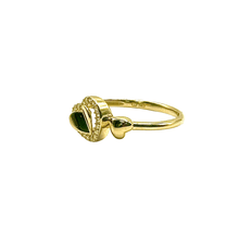 Double Heart 3D Ladies Ring – 14K Gold