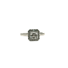 1ct VVS Moissanite Square Solitaire Ring – Silver 925 (Flexible)