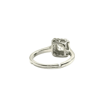1ct VVS Moissanite Square Solitaire Ring – Silver 925 (Flexible)