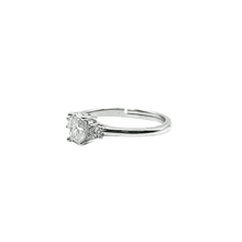 VVS Moissanite 1.25 Carat “Trinity Oval” Ring with Side Stones – Silver 925