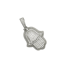 S / L VVS Moissanite Hamsa Hand Pendant - Silver 925