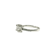 1ct Vvs Moissanite Framed Solitaire Ring - Silver 925 (Flexible)