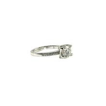 1ct Vvs Moissanite Framed Solitaire Ring - Silver 925 (Flexible)
