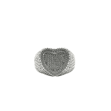 VVS Moissanite 3D Heart Ring - Silver 925