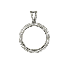 VVS Moissanite Double Row Photo Pendant – Silver 925 & Silver 925 Gold Plated