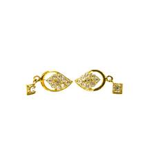 Royal Leaf Hanging Earrings – 14 Carat Gold