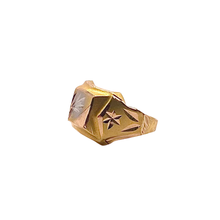 Diamond Cut Star Baby Ring 14K Gold