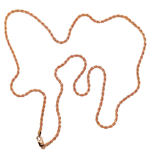 Rope Chain 2mm Solid - Silver 925 Rose Gold Plated