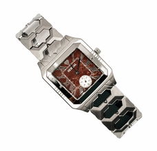 Sehgal Marbleous Watch - Ruby Brown - Whitegold Plated