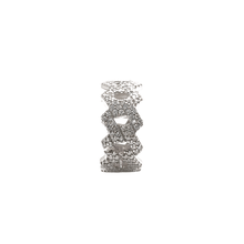 VVS Moissanite Cuban Link Ring - Silver 925