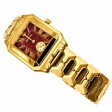Sehgal Marbleous Watch - Ruby Brown - Gold Plated
