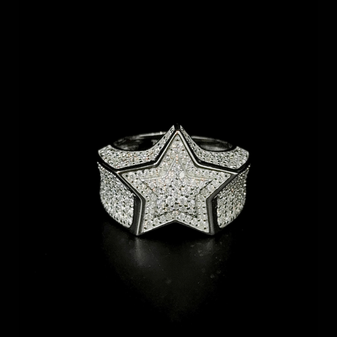 STAR RING VVS MOISSANITE - SILVER 925