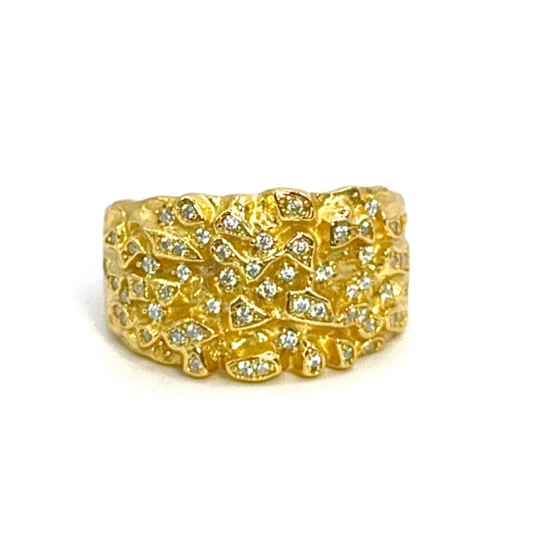 PIET PET RING VVS MOISSANITE - GOLD PLATED SILVER 925