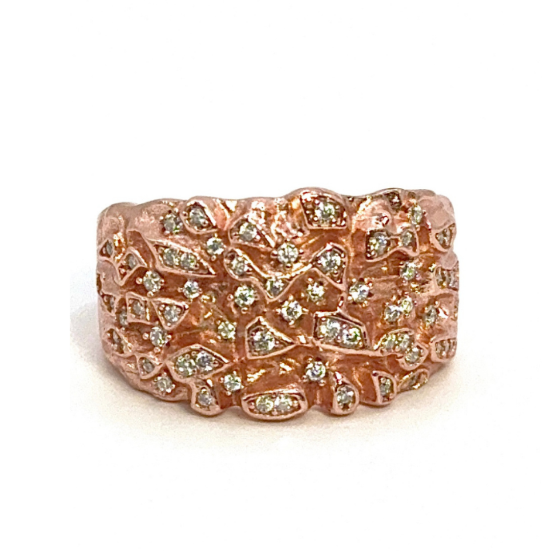 PIET PET RING VVS MOISSANITE - ROSE GOLD PLATED SILVER 925