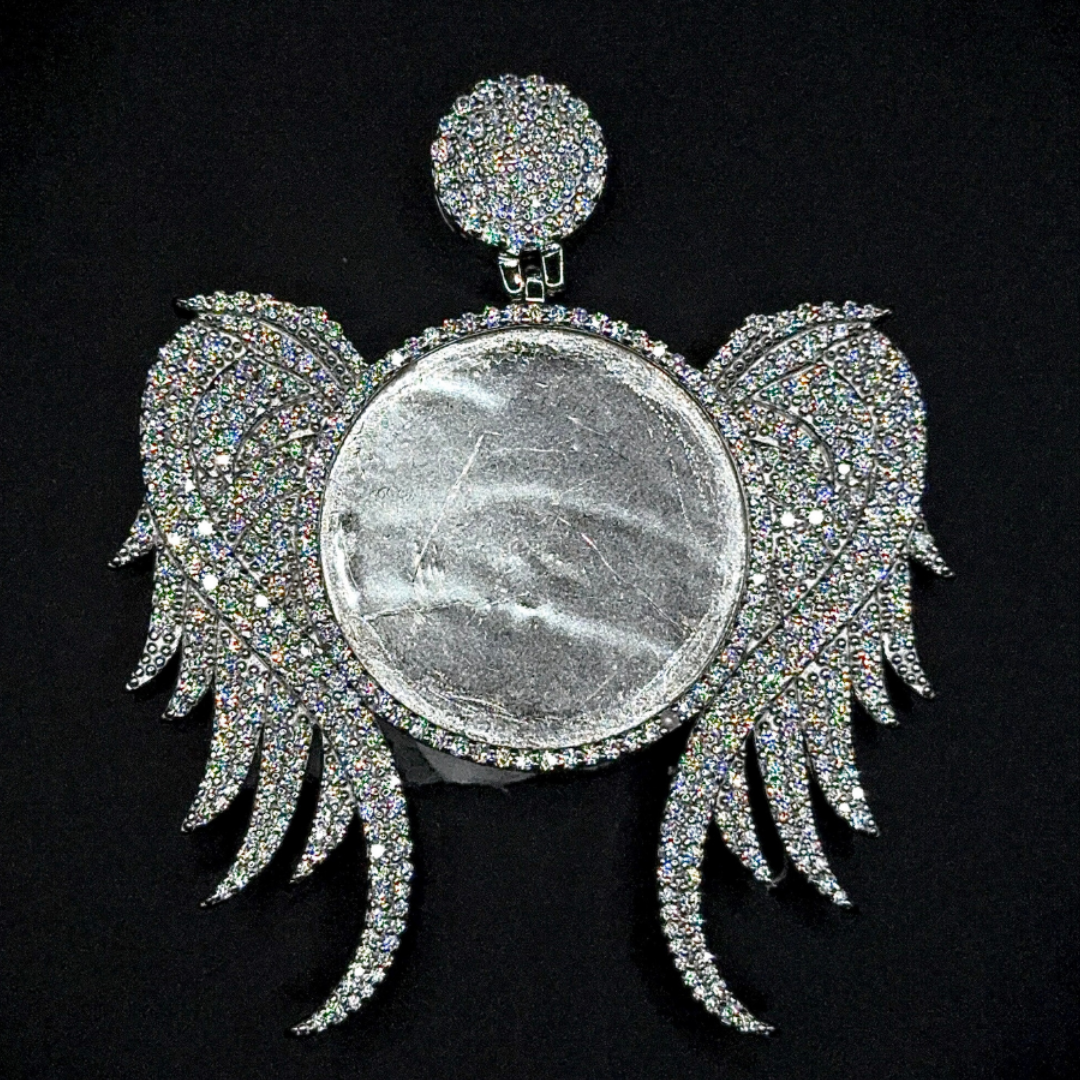 ANGEL PHOTO PENDANT - SILVER 925 WITH VVS MOISSANITE
