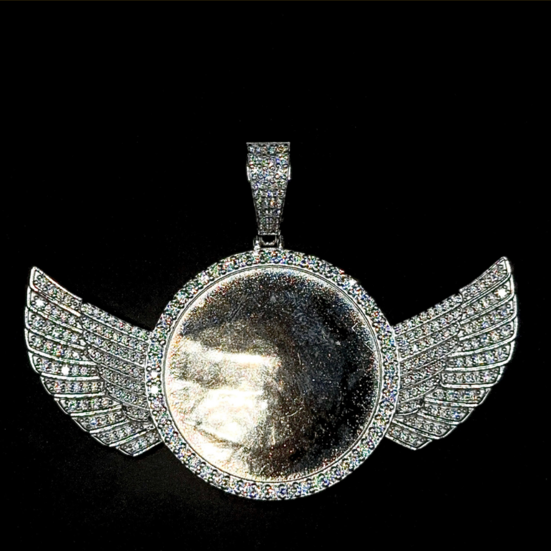 ANGEL PHOTO PENDANT - SILVER 925 WITH VVS MOISSANITE