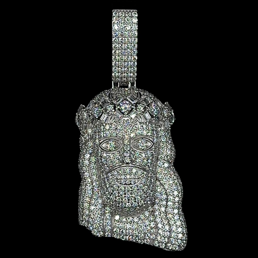 JESUS PENDANT - SILVER 925 WITH VVS MOISSANITE