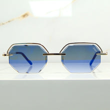 Elite Glasses - Gold plated | Polished Diamond Cuts | Magical Blue