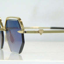 Elite Glasses - Gold plated | Polished Diamond Cuts | Magical Blue