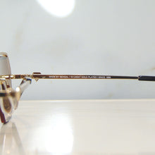 Elite Glasses - Gold plated | Polished Diamond Cuts | Brown Ruby