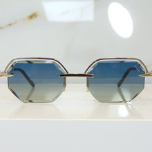 Elite Glasses - Gold plated | Polished Diamond Cuts | Blue to Beige