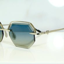 Elite Glasses - Whitegold plated | Polished Diamond Cuts | Blue to Beige