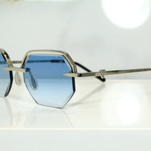 Elite Glasses - Whitegold plated | Polished Diamond Cuts | Heavenly Blue