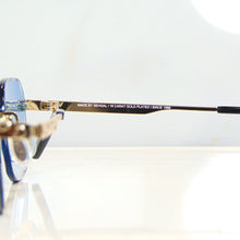 Nugget Glasses - Gold plated | Polished Diamond Cuts | Heavenly Blue