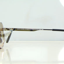 Nugget Glasses - Whitegold plated | Polished Diamond Cuts | Brown Ruby