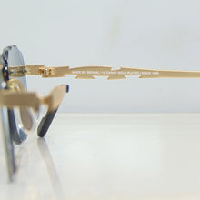 Blade Glasses - Gold plated | Polished Diamond Cuts | Magical Blue