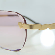 Blade Glasses - Gold plated | Polished Diamond Cuts | Lavish Pink