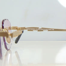 Blade Glasses - Gold plated | Polished Diamond Cuts | Lavish Pink