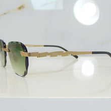 Blade Glasses - Gold plated | Polished Diamond Cuts | Emarald Green
