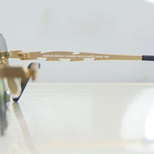 Blade Glasses - Gold plated | Polished Diamond Cuts | Emarald Green