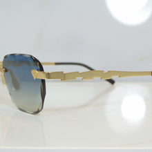 Blade Glasses - Gold plated | Polished Diamond Cuts | Blue to Beige