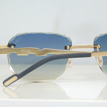 Blade Glasses - Gold plated | Polished Diamond Cuts | Blue to Beige