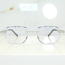 Blade Glasses - Whitegold plated | Polished Diamond Cuts | Classy Transparent
