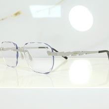 Blade Glasses - Whitegold plated | Polished Diamond Cuts | Classy Transparent