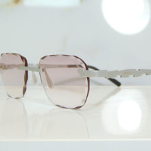 Blade Glasses - Whitegold plated | Polished Diamond Cuts | Lavish Pink