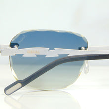 Blade Glasses - Whitegold plated | Polished Diamond Cuts | Blue to Beige