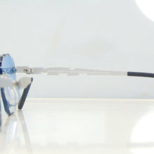 Blade Glasses - Whitegold plated | Polished Diamond Cuts | Heavenly Blue