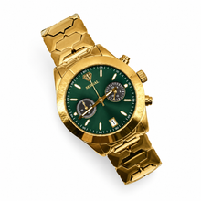 Sehgal Maharaja Watch - Gradient Emerald Green - Gold Plated