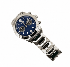 Sehgal Maharaja Watch - Gradient Blue - White Gold Plated