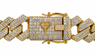 Sehgal Opulent Watch - Silver 925 + Gold plating - Cuban Link