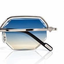 Elite Glasses - Whitegold plated | Polished Diamond Cuts | Blue to Beige