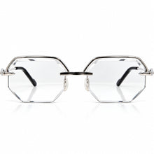 Elite Glasses - Whitegold plated | Polished Diamond Cuts | Classy Transparent